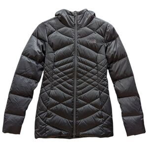 The North Face 550 Goose Down Women's XS Aconcagua Jacket Hooded - Metallic Grey